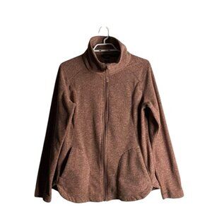 Eddie Bauer Women's Mauve Full Zip Fleece Jacket